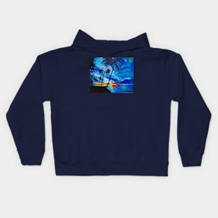 Tropical Blues Kids Hoodie